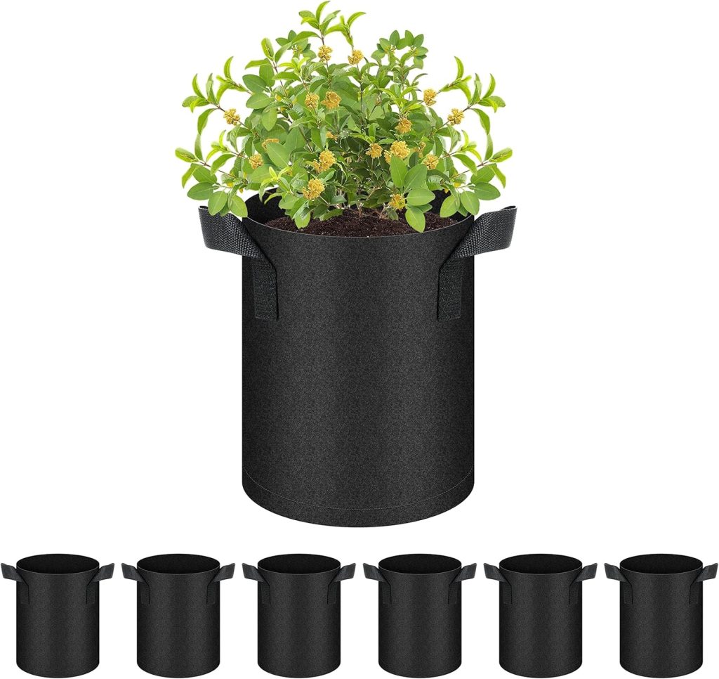 Fabric Pots with Handles, Suitable for Garden Fruits, Vegetables and Flowers